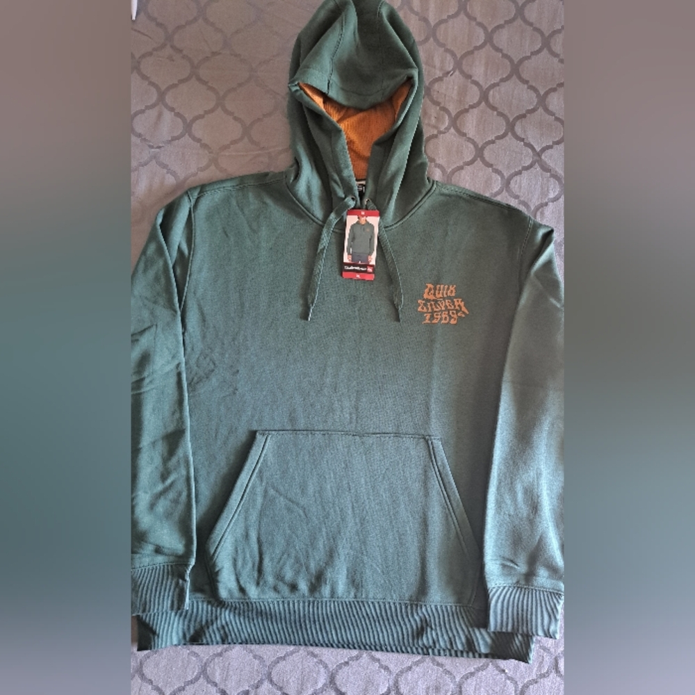 Quiksilver Men's XL Dark Green Pullover Hoodie NWT